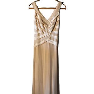 Tadashi Collection Silk Chiffon Gown Sz 4 Cream